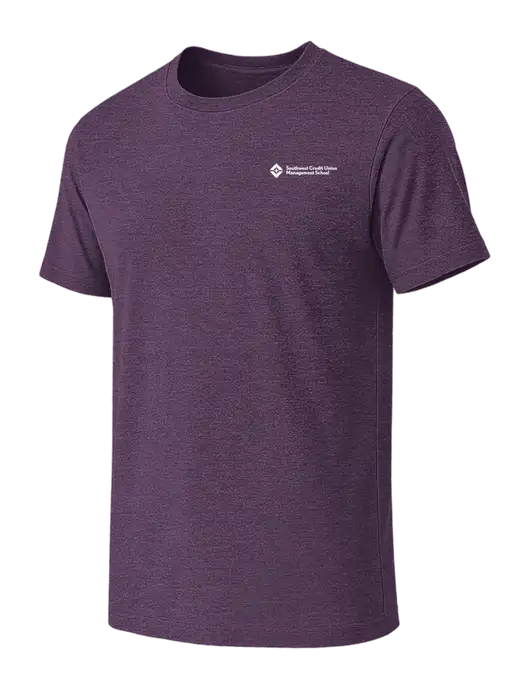 BELLA+CANVAS Heather Purple CVC Short Sleeve Tee w/SCMS Logo
