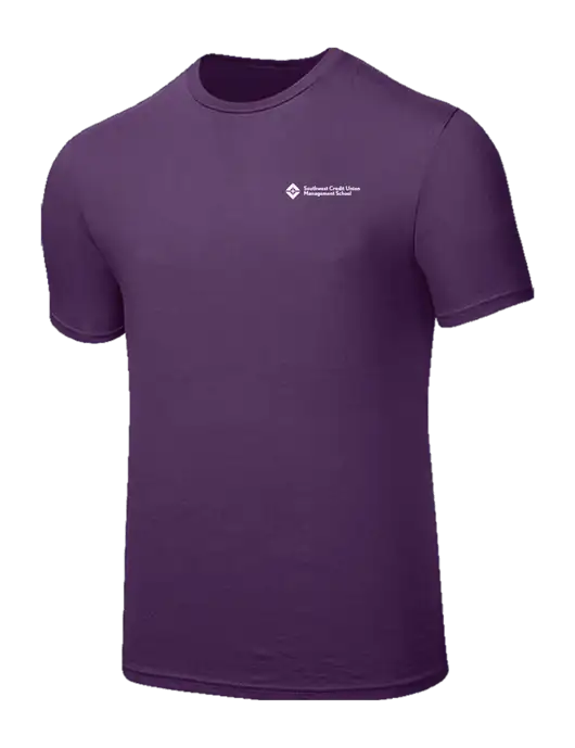 Seriously Soft Eggplant Purple T-Shirt w/SCMS Logo
