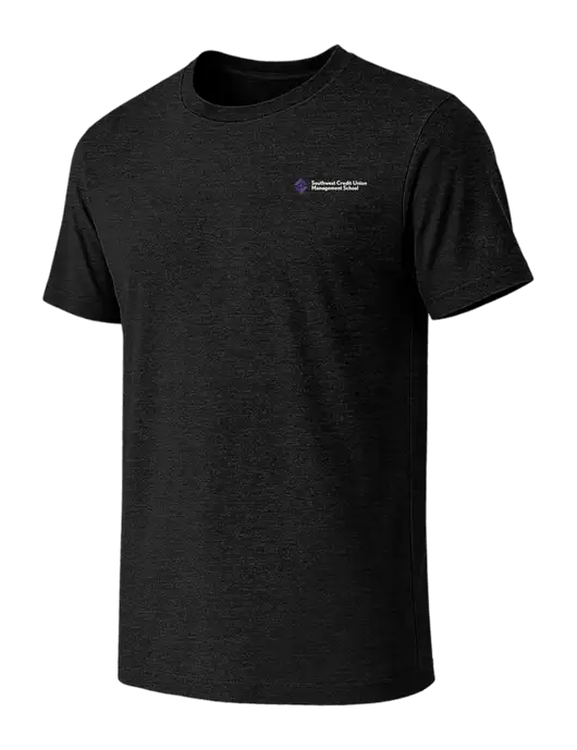 BELLA+CANVAS Black Heather CVC Short Sleeve Tee w/SCMS Logo
