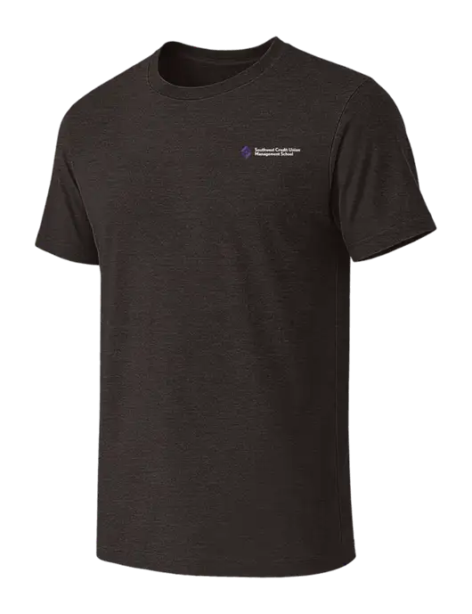 BELLA+CANVAS Dark Grey Heather CVC Short Sleeve Tee w/SCMS Logo
