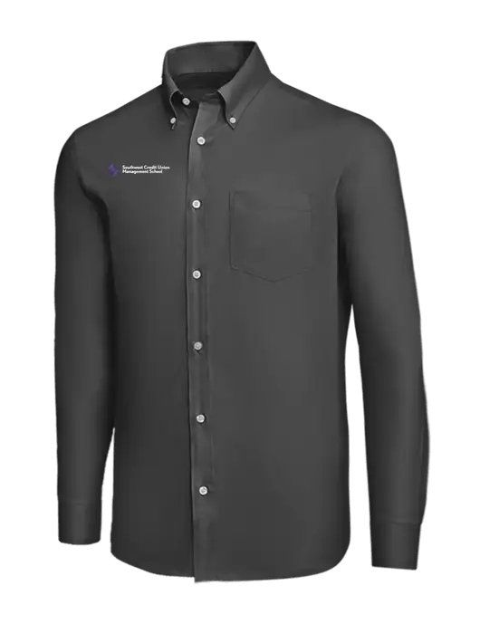 Brooks Brothers Dark Grey Wrinkle-Free Stretch Nailhead Shirt w/SCMS Logo