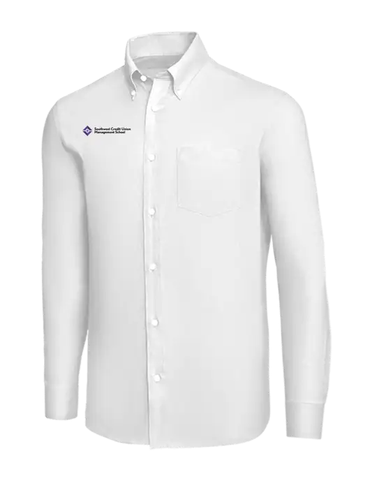 Brooks Brothers White Wrinkle-Free Stretch Nailhead Shirt w/SCMS Logo