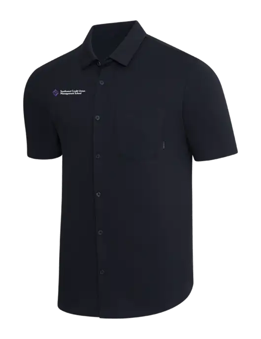 OGIO Black Extend Short Sleeve Button Up Shirt w/SCMS Logo