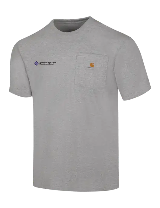 Carhartt Workwear Light Grey Heather Pocket Short Sleeve T-Shirt w/SCMS Logo