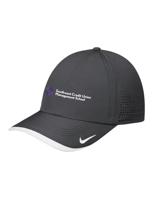 Nike Dark Grey/White Dri-FIT Perforated Performance Cap w/SCMS Logo