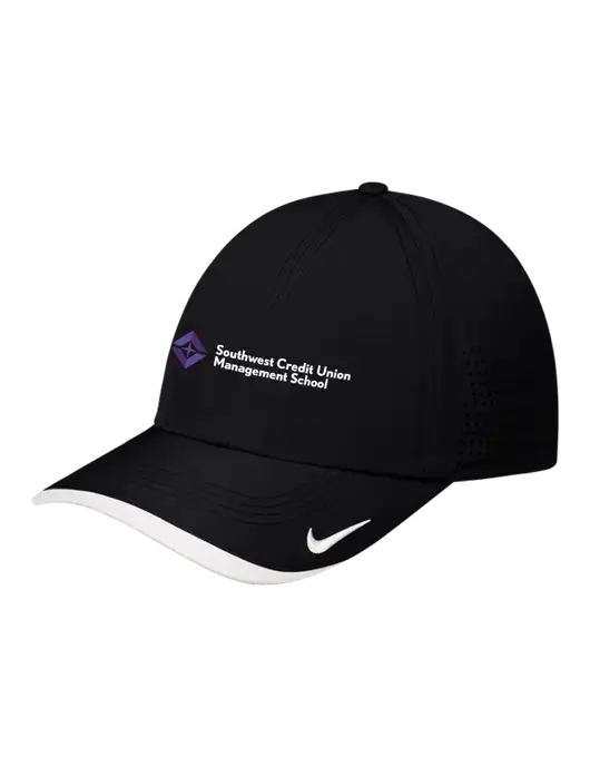 Nike Black/White Dri-FIT Perforated Performance Cap w/SCMS Logo