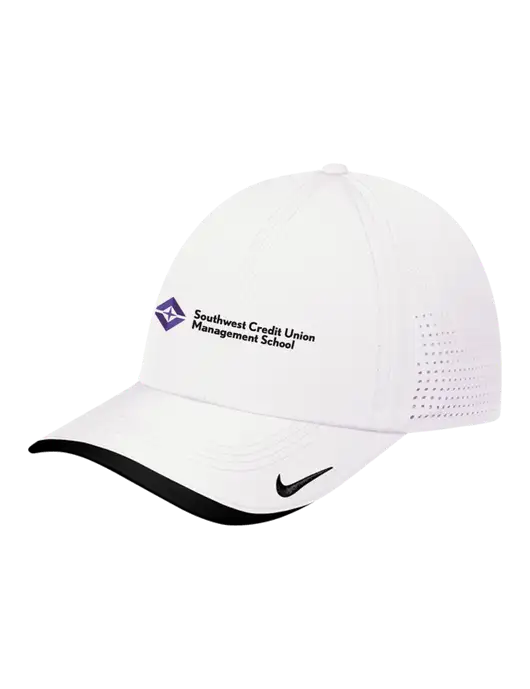 Nike White/Black Dri-FIT Perforated Performance Cap w/SCMS Logo