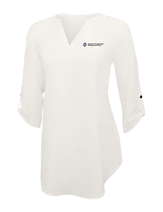 Ivory Womens 3/4 Sleeve Tunic Blouse w/SCMS Logo
