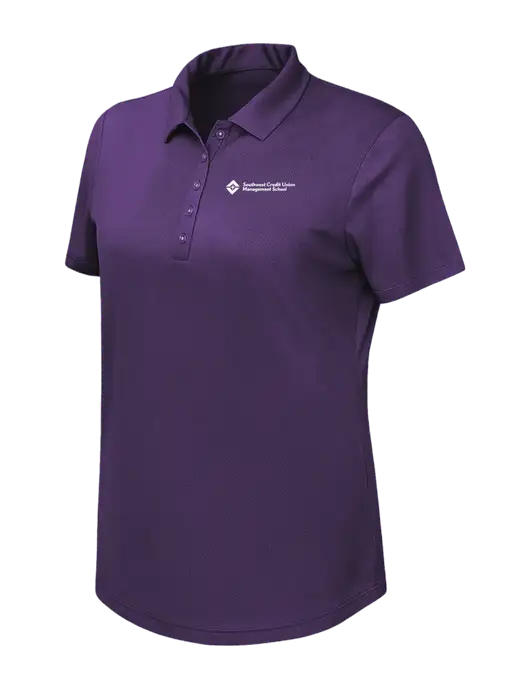 Callaway Womens Birdseye Purple Polo w/SCMS Logo