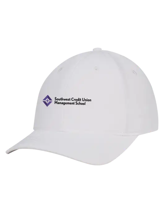 White Nylon Twill Performance Cap w/SCMS Logo
