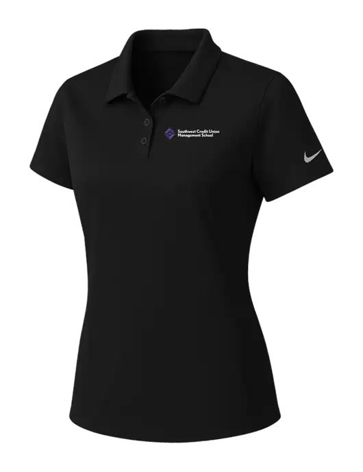 Nike Womens Black Dry Essential Solid Polo w/SCMS Logo