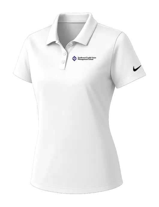 Nike Womens White Dry Essential Solid Polo w/SCMS Logo