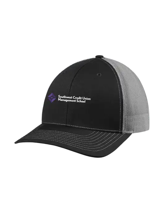 Richardson Adjustable Snapback Original 112 Trucker Cap Black w/Charcoal Mesh w/SCMS Logo