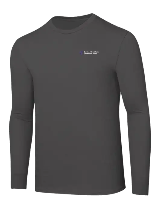 Seriously Soft Dark Grey Long Sleeve T-Shirt w/SCMS Logo