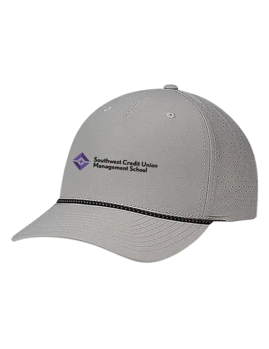 Richardson Laser Perf Performance Light Grey/Black-Grey Rope Cap w/SCMS Logo