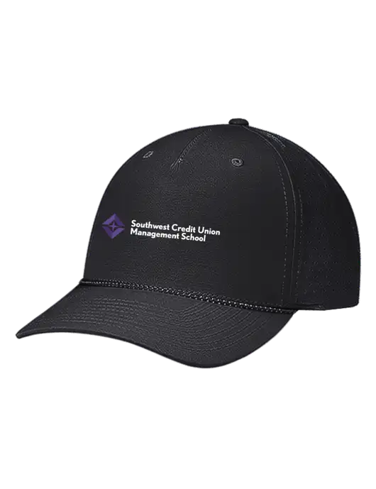 Richardson Laser Perf Performance Black/Black-Grey Rope Cap w/SCMS Logo