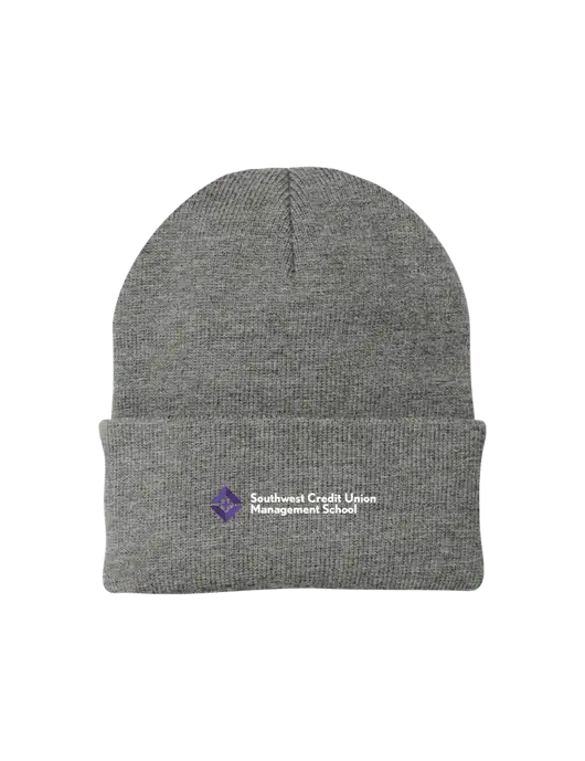 Medium Grey Heather Knit Cap w/SCMS Logo