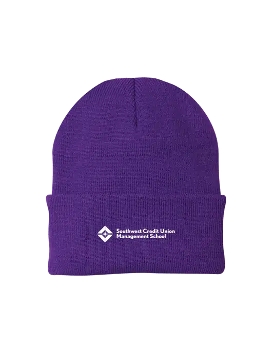 Purple Knit Cap w/SCMS Logo