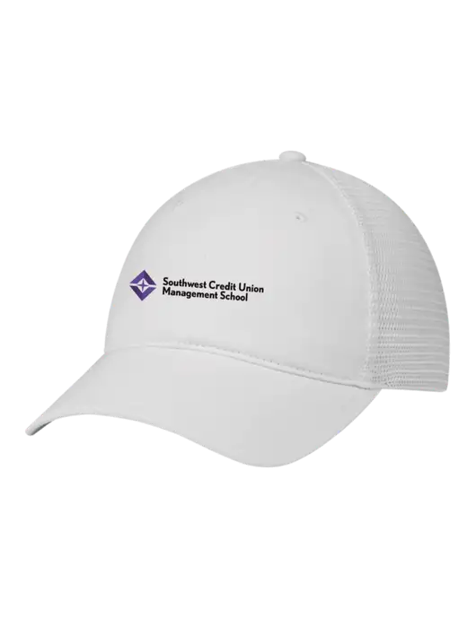 Richardson 111 Garment Washed Trucker Cap White w/White Mesh w/SCMS Logo