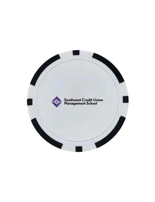 Black Poker Chip Ball Marker w/SCMS Logo
