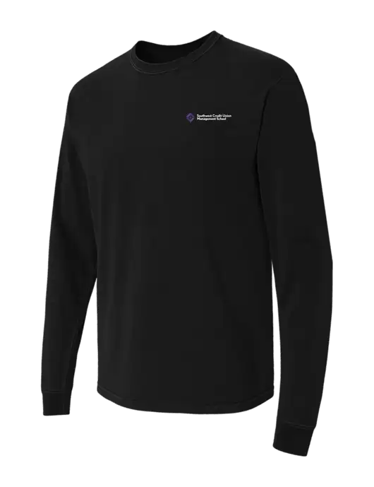 Comfort Colors Garment-Dyed Black Heavyweight Long Sleeve T-Shirt w/SCMS Logo