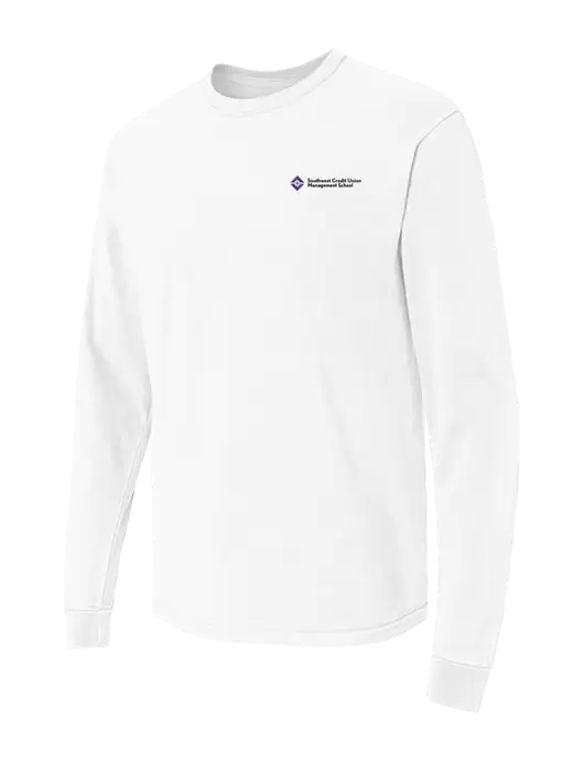 Comfort Colors Garment-Dyed White Heavyweight Long Sleeve T-Shirt w/SCMS Logo
