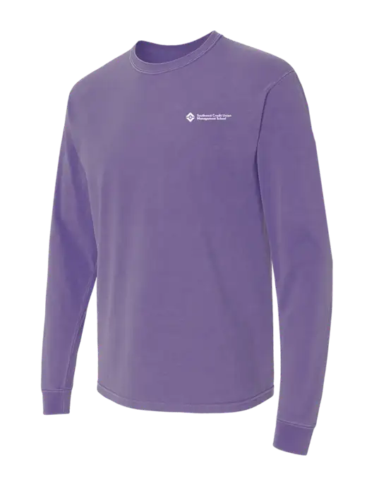 Comfort Colors Garment-Dyed Purple Heavyweight Long Sleeve T-Shirt w/SCMS Logo