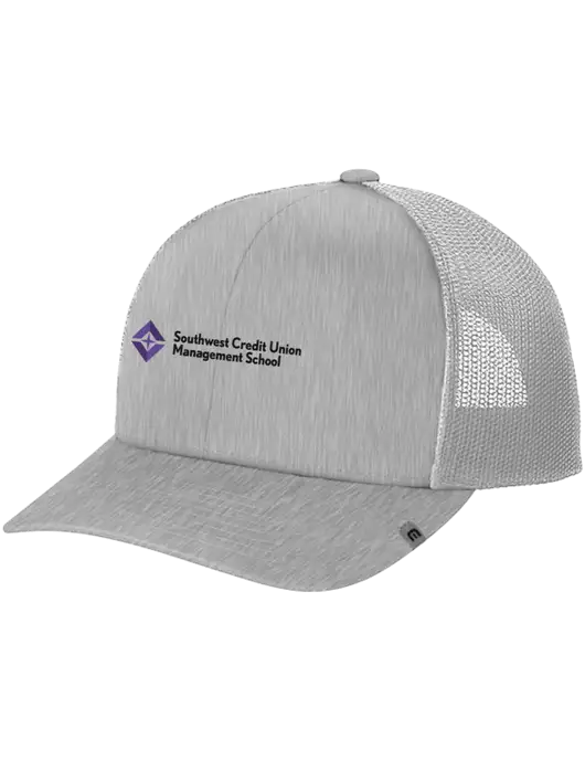 TravisMathew Light Medium Grey Heather Cruz Trucker Cap w/SCMS Logo