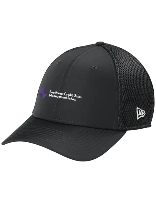 New Era 39THIRTY Performance Stretch Charcoal Grey Mesh Cap w/SCMS Logo
