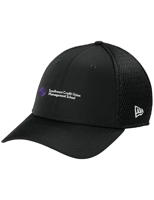New Era 39THIRTY Performance Stretch Black Mesh Cap w/SCMS Logo