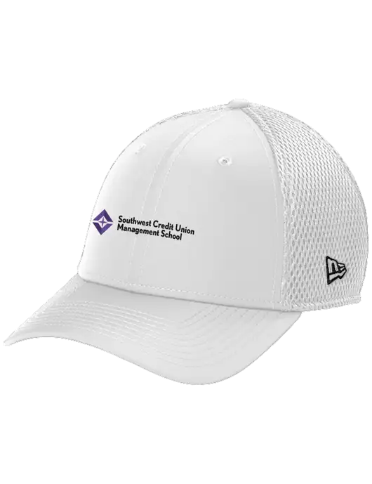 New Era 39THIRTY Performance Stretch White Mesh Cap w/SCMS Logo