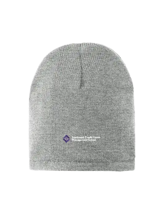 Dark Medium Grey Fleece-Lined Beanie Cap w/SCMS Logo