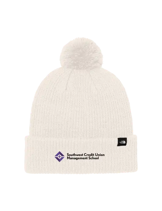 The North Face Ivory Pom Beanie w/SCMS Logo