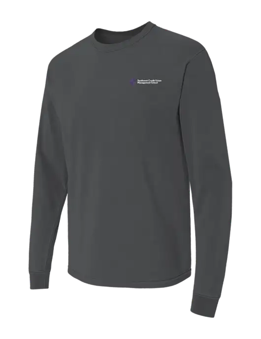 Comfort Colors Garment-Dyed Dark Grey Heather Heavyweight Long Sleeve T-Shirt w/SCMS Logo