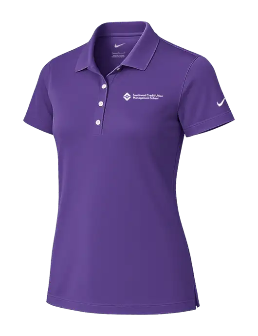 Nike Womens Purple Tech Basic Dri-FIT Polo
 w/SCMS Logo