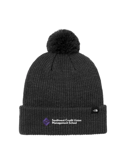 The North Face Black Heather Pom Beanie w/SCMS Logo