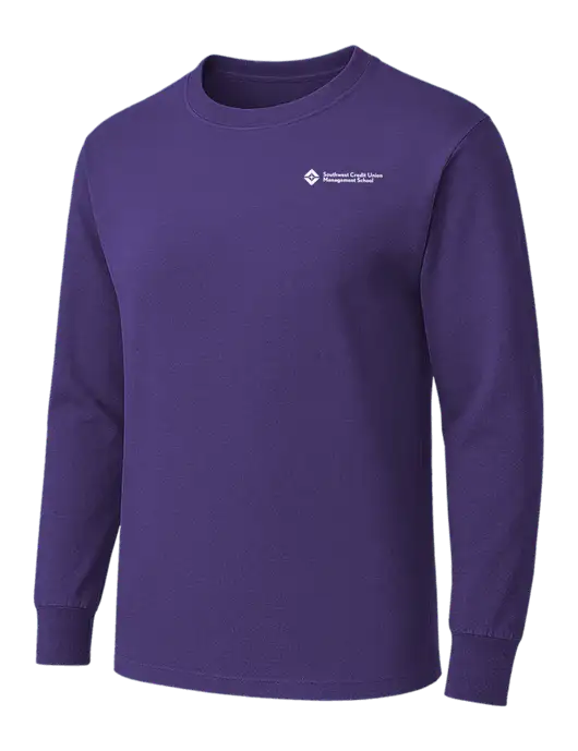 Purple Heavyweight Long Sleeve 6.1 oz T-Shirt w/SCMS Logo