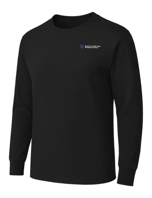 Black Heavyweight Long Sleeve 6.1 oz T-Shirt w/SCMS Logo