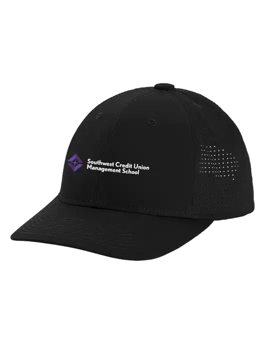 Pro-Cut Structured Snapback with Pinhole Mesh Black Cap w/SCMS Logo