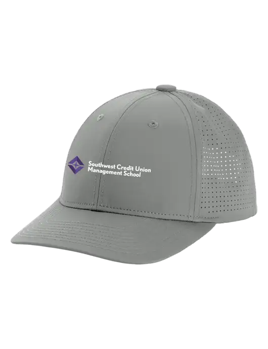 Pro-Cut Structured Snapback with Pinhole Mesh Medium Grey Cap w/SCMS Logo