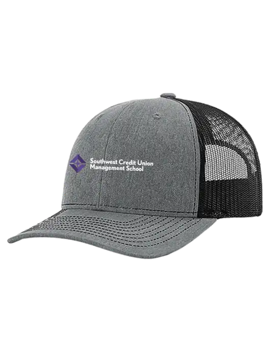 Richardson 112+ R-Flex Medium Grey Heather Trucker Cap w/Black Mesh w/SCMS Logo