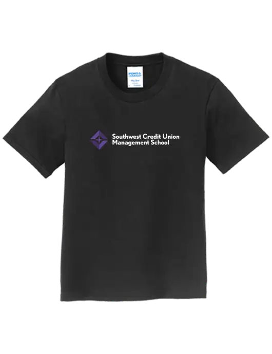 Youth Ring Spun Jet Black 4.5 oz T-Shirt w/SCMS Logo