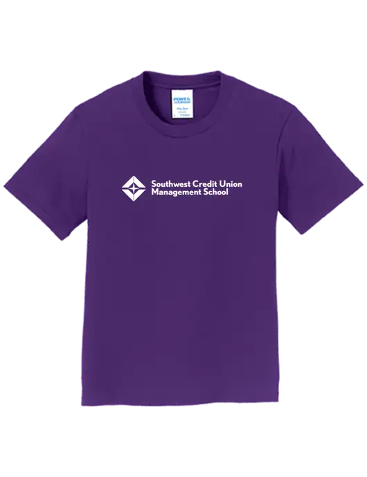 Youth Ring Spun Purple 4.5 oz T-Shirt w/SCMS Logo